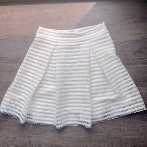 White mini skirt
